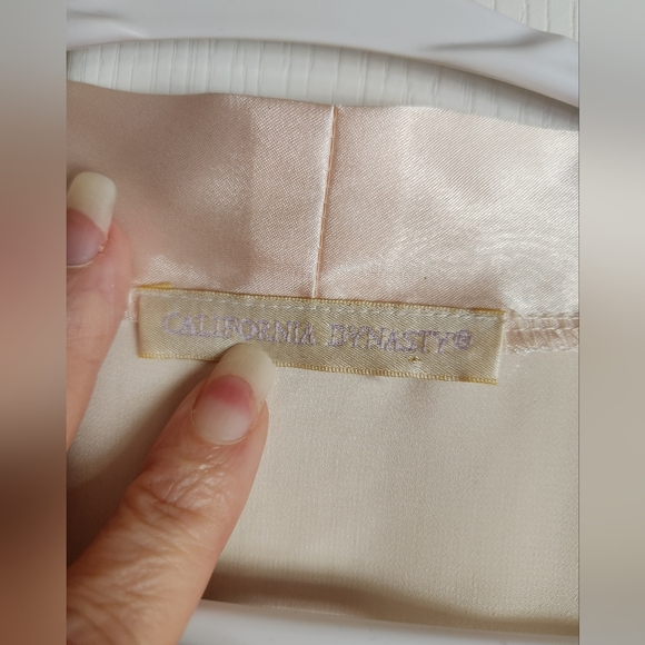 Vintage California Dynasty Beaded Chiffon Robe | Embroidered Floral Lingerie - Picture 3 of 6